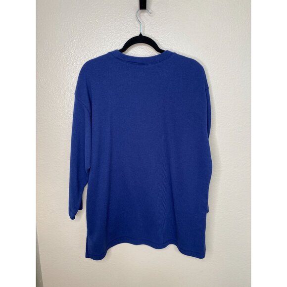 Vintage International Sportswear Blue Sweater Long Sleeve 2X Polyester - Picture 3 of 7